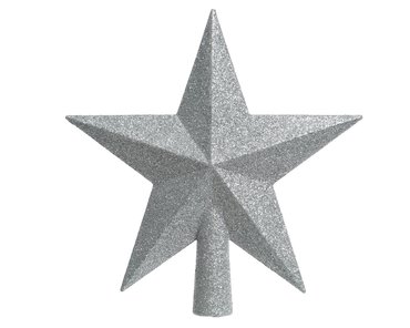 Decoris piek glitter zilver