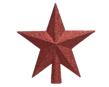 Decoris piek glitter kerst rood