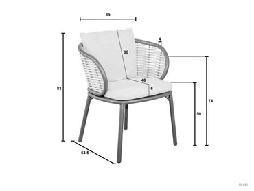 Apple Bee dining tuinstoel Pine Key - afbeelding 3