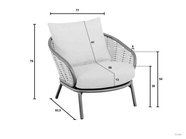 Apple Bee loungestoel Pine Key - afbeelding 3