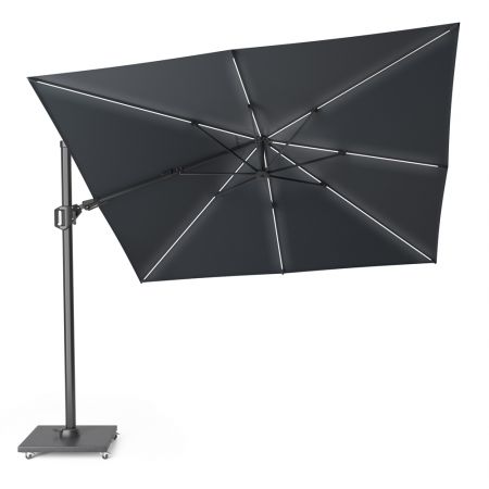 Platinum Sun & Shade zweefparasol Challenger T² Glow 300x300 antraciet - afbeelding 1
