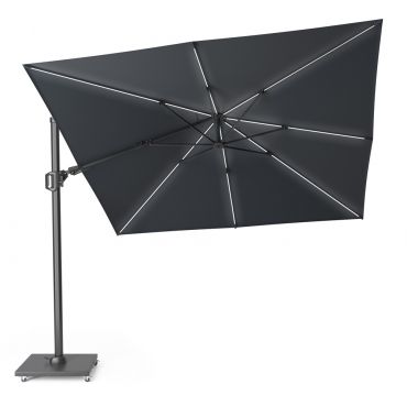 Platinum Sun & Shade zweefparasol Challenger T² Glow 300x300 antraciet - afbeelding 1