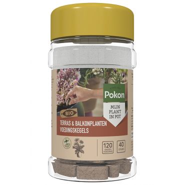 Pokon bio terras en balkon voedingskegels 40 stuks - afbeelding 1