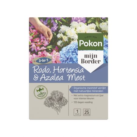 Pokon rodo, hortensia en azalea mest 1 kg - afbeelding 1