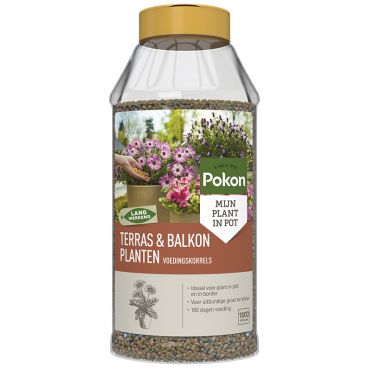 Pokon voedingskorrels terras en balkon 1800 gr - afbeelding 1