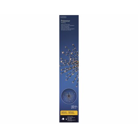 Polestar flashing zwart 160 LED klassiek warm - afbeelding 1