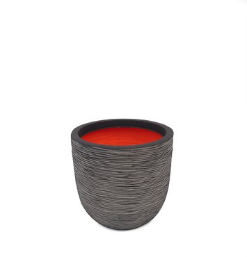 Pot bol rib antraciet - afbeelding 2