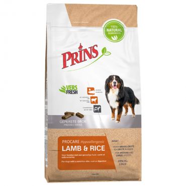 Prins hondenvoer procare lamb & rijst hypoallergenic (3 kg)