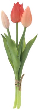 Zijden tulpenbosje 3  stuks - peach