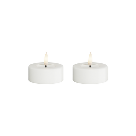 LED theelicht kaars wit 4,1x4,5 cm - afbeelding 1