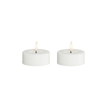 LED theelicht kaars wit 4,1x4,5 cm - afbeelding 1