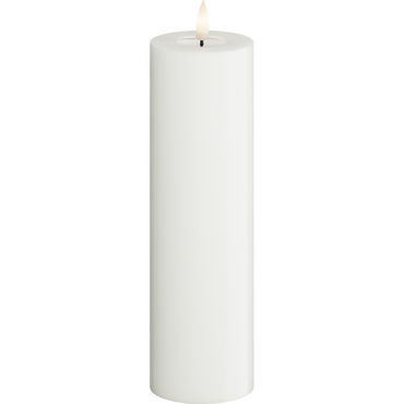 LED kaars wit 7,5x10 cm - afbeelding 1