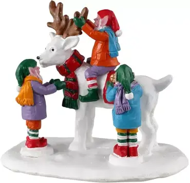 Lemax reindeer snowmand kerstdorp figuur