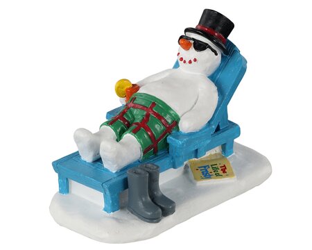Lemax kerstdorp figuur 'Relaxing Snowman'