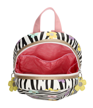 Zebra rugzak kids zebra bloemen - afbeelding 2