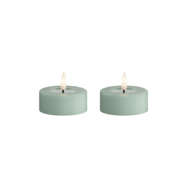 LED jumbo theelicht kaars saliegroen 6,1x4,5 cm