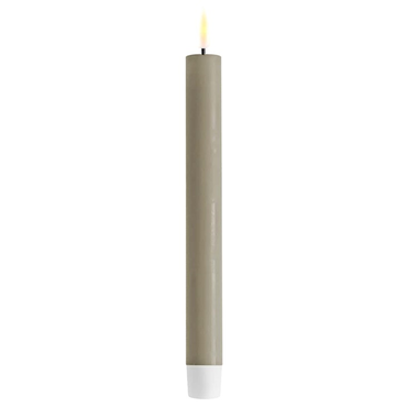 LED kaars Real Flame lichtgrijs dinerkaars set van 2 ↕24 cm