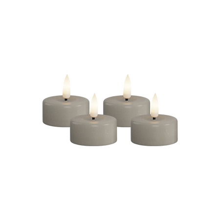 LED theelicht kaars zandkleurig 3,5x4 cm