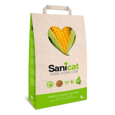 Sanicat kattenbakvullling Corn Clumping 6L