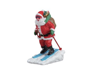 Lemax kerstdorp figuur 'Santa Skier'