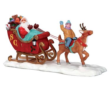 Lemax kerstdorp figuur 'Santa'S Sleigh'