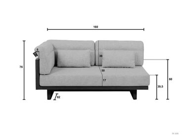 Apple Bee loungebank Santorini right - afbeelding 3