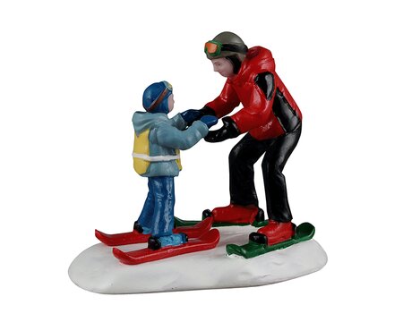 Lemax kerstdorp figuur 'Ski Slope Lesson'