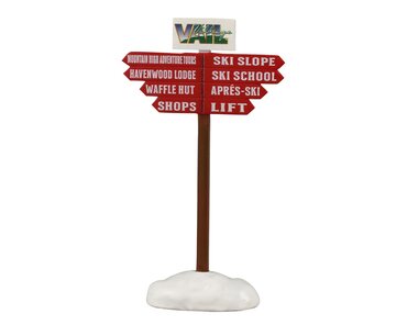 Lemax kerstdorp figuur 'Ski Slope Sign'