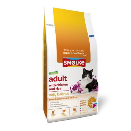 Smølke kattenvoer adult chicken & rice (4 kg)