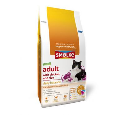 Smølke kattenvoer adult chicken & rice (4 kg)