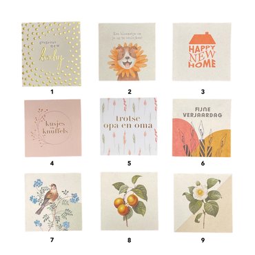 Kaarten standaard met bloemen oranje - afbeelding 2