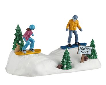 Lemax kerstdorp figuur 'Snowboarding Practice'