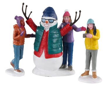Lemax kerstdorp figuur 'Snowman Selfie'