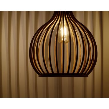 Solar hanglamp bamboe - afbeelding 2
