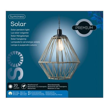 Solar hanglamp taupe - afbeelding 2