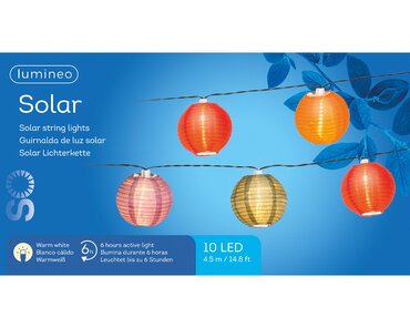 Solar lampionsnoer gekleurd - afbeelding 1