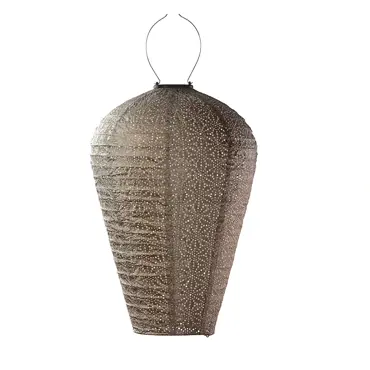 Lumiz solar lampion sashiko taupe balloon Ø35 cm - afbeelding 1