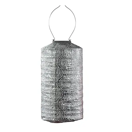 Lumiz solar lampion occult zilver cylinder Ø18 cm - afbeelding 1