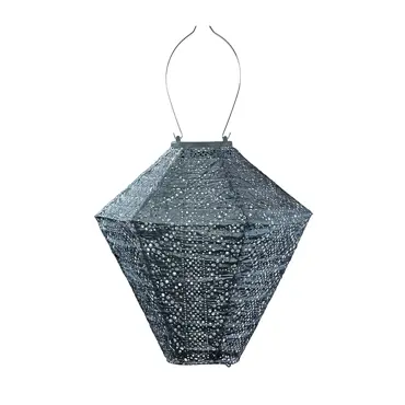 Lumiz solar lampion lace grijs/blauw diamond Ø28 cm - afbeelding 1