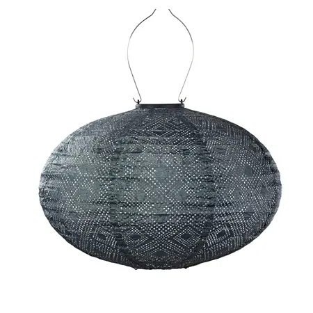 Lumiz solar lampion mosaic grijs/blauw ovaal Ø40 cm - afbeelding 1
