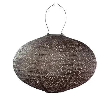 Lumiz solar lampion paisley taupe ovaal Ø40 cm - afbeelding 1
