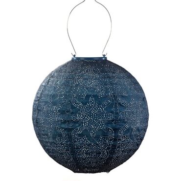 Lumiz solar lampion marrakesh petrol rond Ø30 cm - afbeelding 1