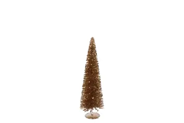 Sparkle kerstboom met pailetten champagne 11x30 cm