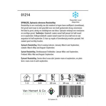 Spinazie Resistoflay, 35 gr. - afbeelding 2