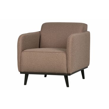 Statement fauteuil met arm bouclé nougat - afbeelding 2