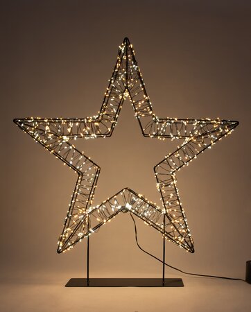 Licht ster op voet metaal 800 LED warm wit/klassiek warm flash