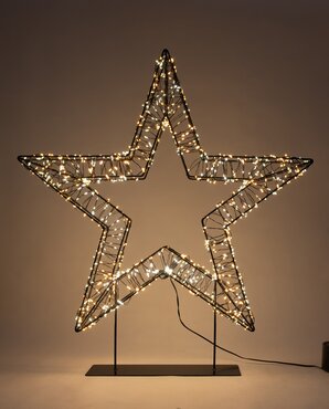 Licht ster op voet metaal 800 LED warm wit/klassiek warm flash