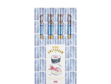 Blond Amsterdam sushi chopsticks blue stripes - afbeelding 2