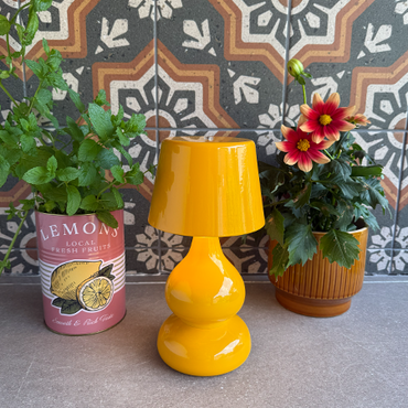 Tafellamp Oranje LED oplaadbaar - afbeelding 2