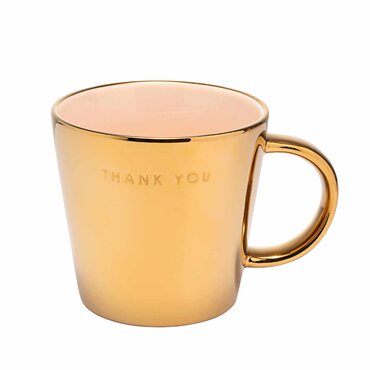 Vondels theekopje goud "thank you" - afbeelding 1